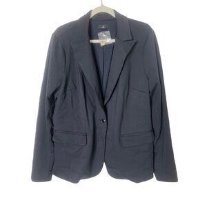 NWOT Jason Wu Black/Navy Knit Ponte Blazer Jacket Size Large